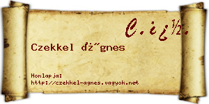 Czekkel Ágnes névjegykártya